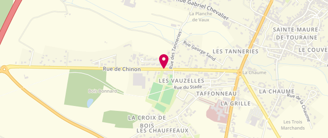 Plan de Piscine municipale, 29 Route de Chinon, 37800 Sainte-Maure-de-Touraine