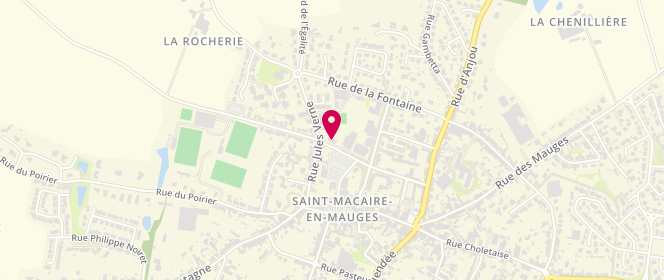 Plan de Piscine municipale, 2 Rue Dr Schweitzer, 49450 Saint-Macaire-en-Mauges