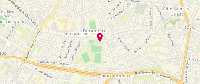 Plan de Piscine de la Durantière, 11 Rue de la Durantière, 44000 Nantes