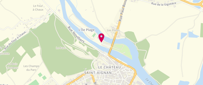 Plan de Piscine municipale, L'Ile Plage, 41110 Saint-Aignan