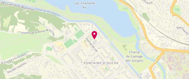Plan de Piscine de la Fontaine d'Ouche, Allée de Ribauvillé, 21000 Dijon