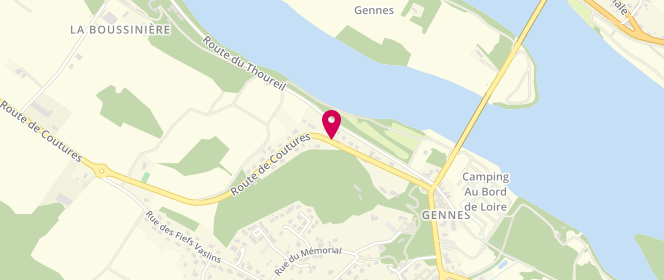 Plan de Piscine municipale, Route Coutures, 49350 Gennes