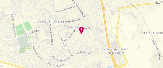 Plan de Piscine municipale, Rue Garandeaux, 49160 Longué-Jumelles