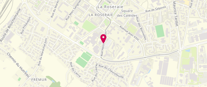Plan de Piscine municipale de la Roseraie, Rue Henri Bergson, 49000 Angers