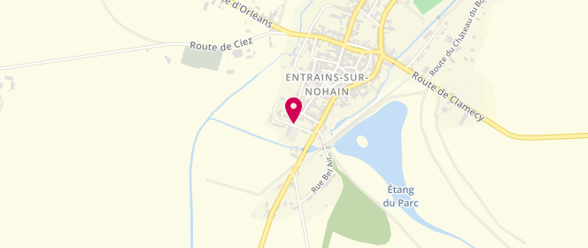 Plan de Piscine municipale, Rue Charles Cassiat, 58410 Entrains-sur-Nohain