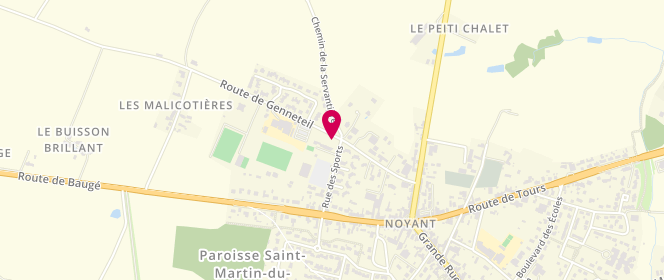Plan de Piscine municipale, Chemin Servantiere, 49490 Noyant