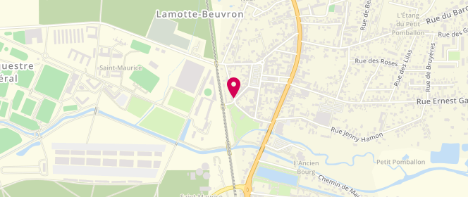 Plan de Piscine municipale, Rue Joseph Petit, 41600 Lamotte-Beuvron