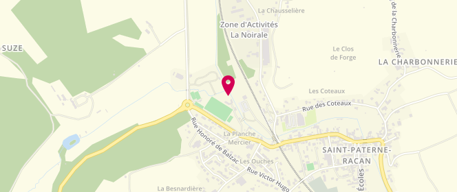 Plan de Piscine municipale, Rue Leo Lagrange, 37370 Saint-Paterne-Racan