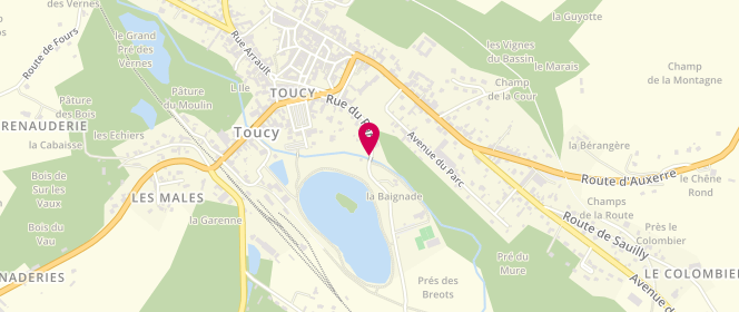 Plan de Piscine municipale, Rue du Pâtis, 89130 Toucy