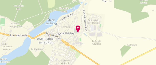 Plan de Centre aquatique Val d'Oréane, Rue Chatillon, 45570 Dampierre-en-Burly