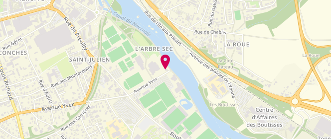 Plan de Piscine Stade Nautique, 83 Avenue Yver, 89000 Auxerre