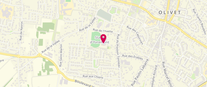 Plan de Piscine l'InoX, 220 Rue de l'yvette, 45160 Olivet