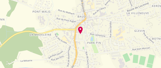 Plan de Piscine municipale, Place du Champ de Foire, 56150 Baud