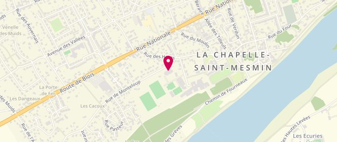 Plan de Piscine municipale, 1 Rue Monteloup, 45380 La Chapelle-Saint-Mesmin
