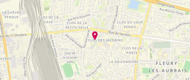 Plan de Piscine Jacobins, 38 Rue du 11 Novembre Complexe Sportif des Jacobins, 45400 Fleury-les-Aubrais