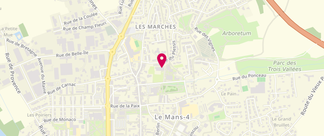 Plan de Piscine municipale, Place de Gironde, 72190 Coulaines