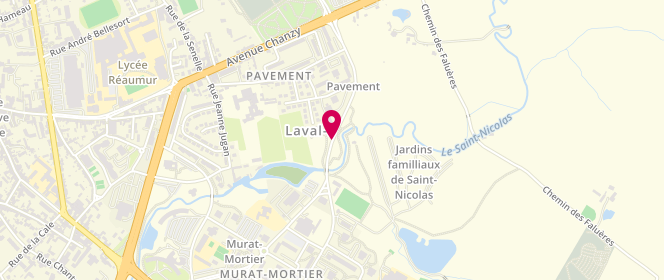 Plan de Piscine municipale Saint Nicolas, Boulevard Jourdan, 53000 Laval