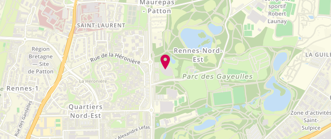 Plan de Piscine municipale Gayeulles, 16, Avenue des Gayeulles, 35000 Rennes