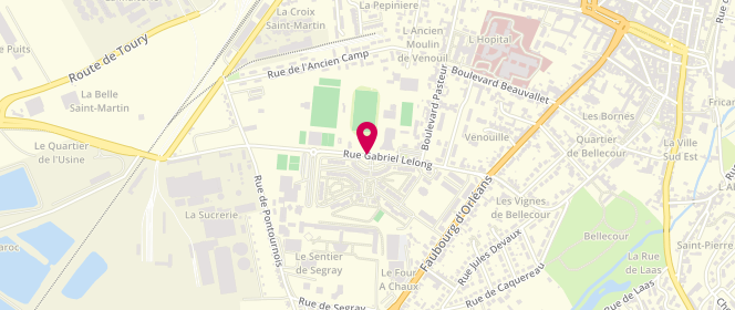Plan de Centre aquatique, Rue Gabriel Lelong, 45300 Pithiviers