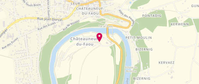 Plan de Piscine communautaire AulnéO, Site Penn Ar Pont, 29520 Châteauneuf-du-Faou