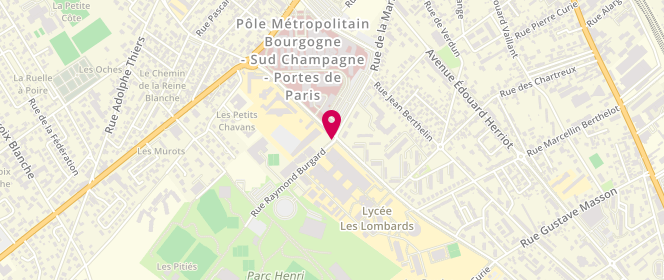 Plan de Piscine des Chartreux, Rue Raymond Burgard, 10000 Troyes