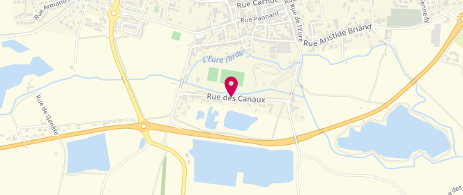 Plan de Piscine municipale, Rue des Canaux, 28190 Courville-sur-Eure