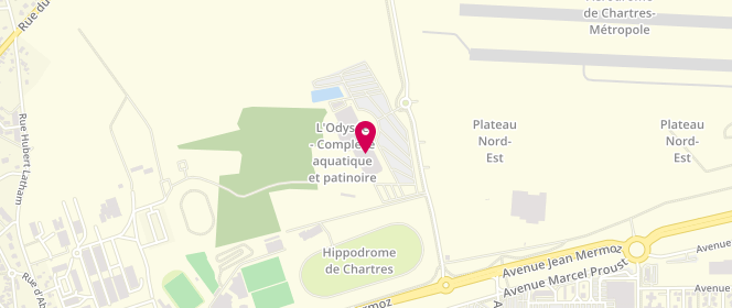 Plan de Piscine municipale l'Odyssée, Rue du Médecin Général Beyne, 28000 Chartres