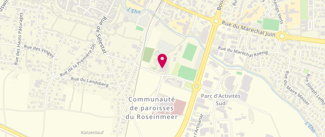 Plan de Piscine l'O, 6 Rue du Maréchal de Lattre de Tassigny, 67210 Obernai