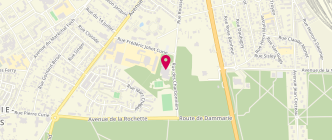 Plan de Piscine Jean Boiteux, 106, Rue des Charbonniers, 77190 Dammarie-lès-Lys