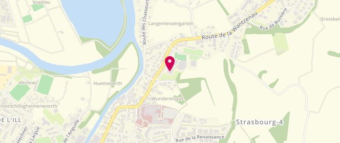 Plan de Piscine municipale de la Robertsau, 210, Route de la Wantzenau, 67000 Strasbourg