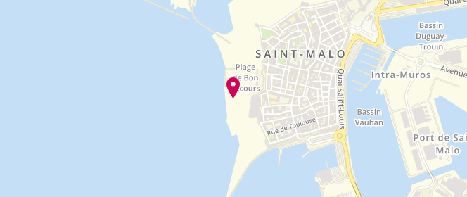 Plan de Piscine du Bon Secours, Plage de Bon Secours, 35400 Saint-Malo