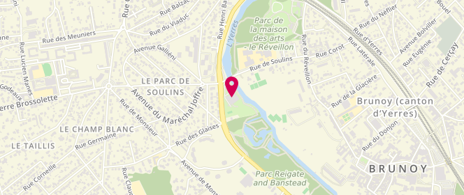 Plan de Centre nautique, 45, Rue de Soulins, 91800 Brunoy