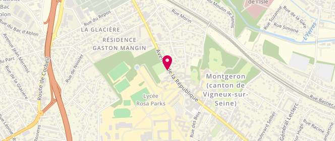 Plan de Piscine municipale, 2 Avenue de la République, 91230 Montgeron