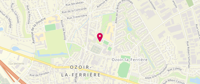 Plan de Piscine municipale Catherine Plewinski, Place des Sports, 77330 Ozoir-la-Ferrière