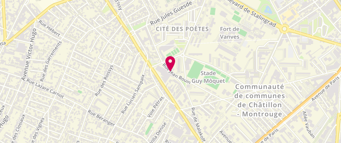 Plan de Stade nautique, 57 Rue Jean Bouin, 92320 Châtillon