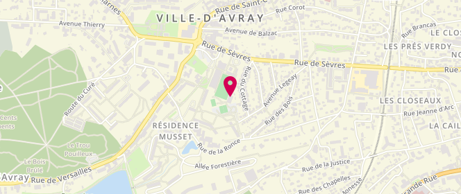 Plan de Piscine municipale, 22 Rue du Cottage, 92410 Ville-d'Avray