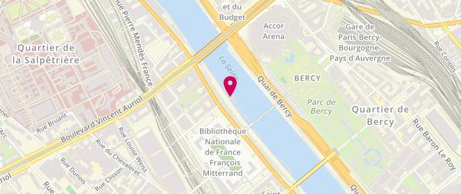 Plan de Piscine municipale Joséphine Baker, Quai François Mauriac, 75013 Paris