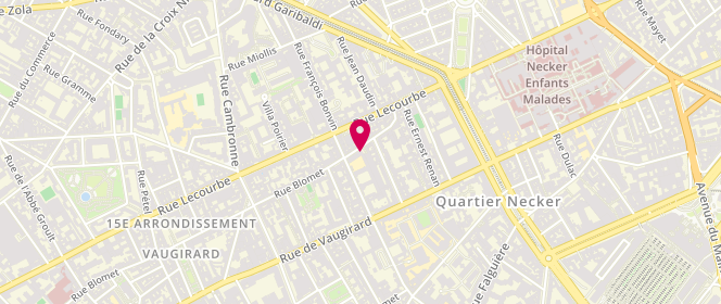 Plan de Piscine municipale Blomet, 17 Rue Blomet, 75015 Paris