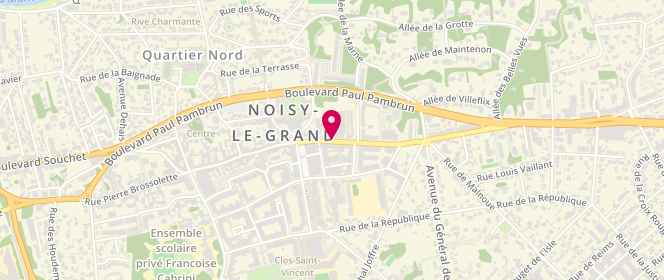 Plan de Centre aquatique - Piscine Les Nymphéas, 3 Avenue Emile-Cossonneau, 93160 Noisy-le-Grand