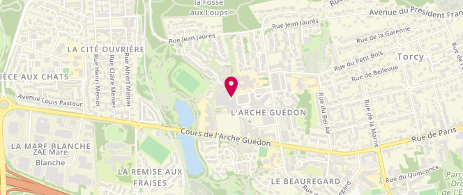Plan de Piscine de l'Arche Guédon, Place des Rencontres, 77200 Torcy