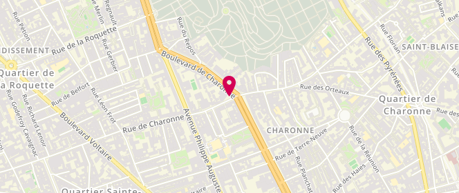 Plan de Piscine municipale Georges Rigal, 115 Boulevard de Charonne, 75011 Paris