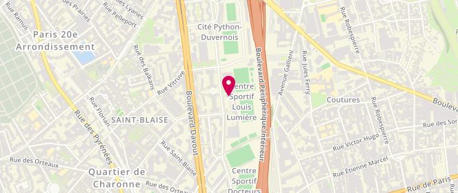 Plan de Piscine bassin-école Louis Lumière, 34 Rue Louis Lumière, 75020 Paris