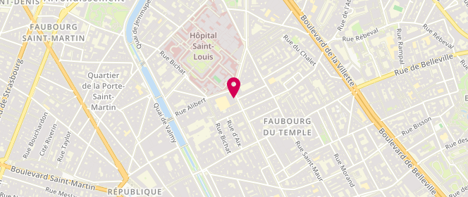 Plan de Piscine municipale Catherine Lagatu, 155 Avenue Parmentier, 75010 Paris