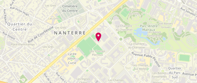Plan de Piscine municipale Maurice-Thorez du palais des Sports, 136 Avenue Joliot-Curie, 92000 Nanterre