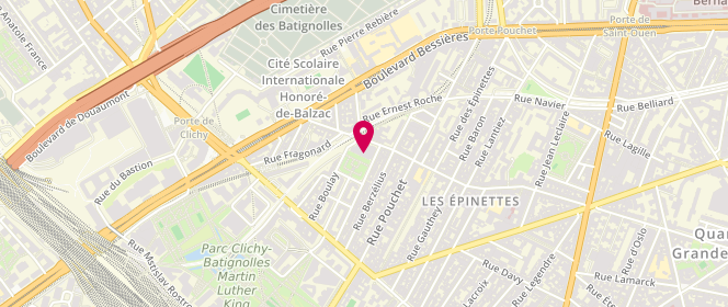 Plan de Piscine municipale Bernard Lafay, 79 Rue de la Jonquière, 75017 Paris