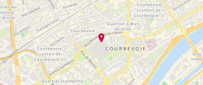 Plan de Piscine municipale, Place Charles de Gaulle, 92400 Courbevoie