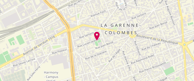 Plan de Piscine municipale Claude Chedal-Anglay, 3-5 Ter Rue Lucien Jeannin, 92250 La Garenne-Colombes