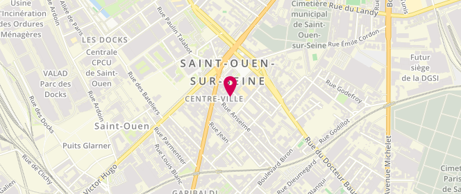 Plan de Centre aquatique Auguste Delaune, 9 Rue Anselme, 93400 Saint-Ouen