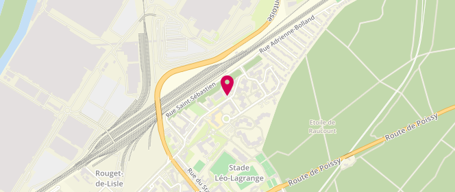 Plan de Piscine municipale Saint Exupéry, 7 Rue Roland le Nestour, 78300 Poissy