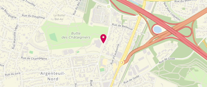 Plan de Centre aquatique Youri Gagarine, 65 Rue du Nord, 95100 Argenteuil